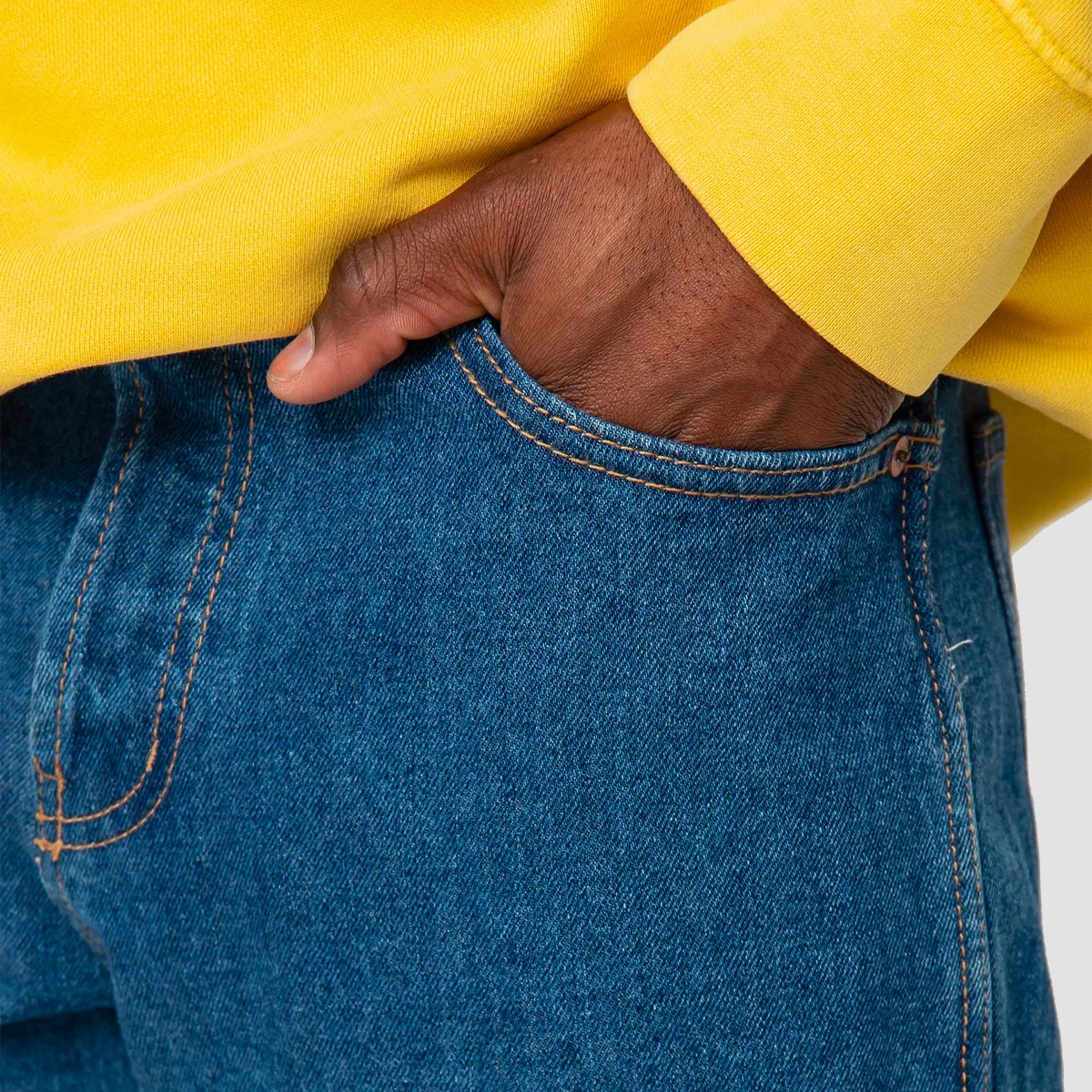 RVCA Americana Relaxed Fit Jeans Blue Collar - Image 3