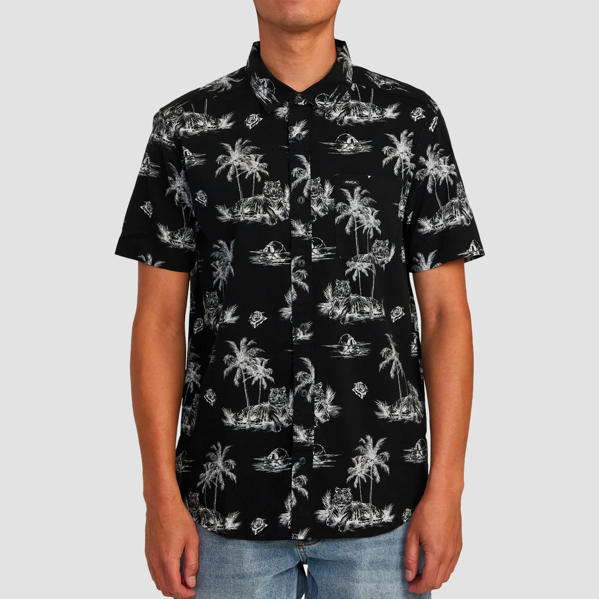 RVCA Benjamin Jean Jean Prowler Short Sleeve Shirt Black