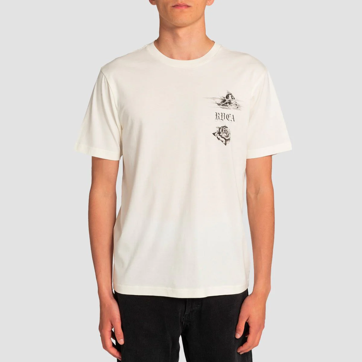 RVCA Benjamin Jean Jean Tiger Beach T-Shirt Antique White