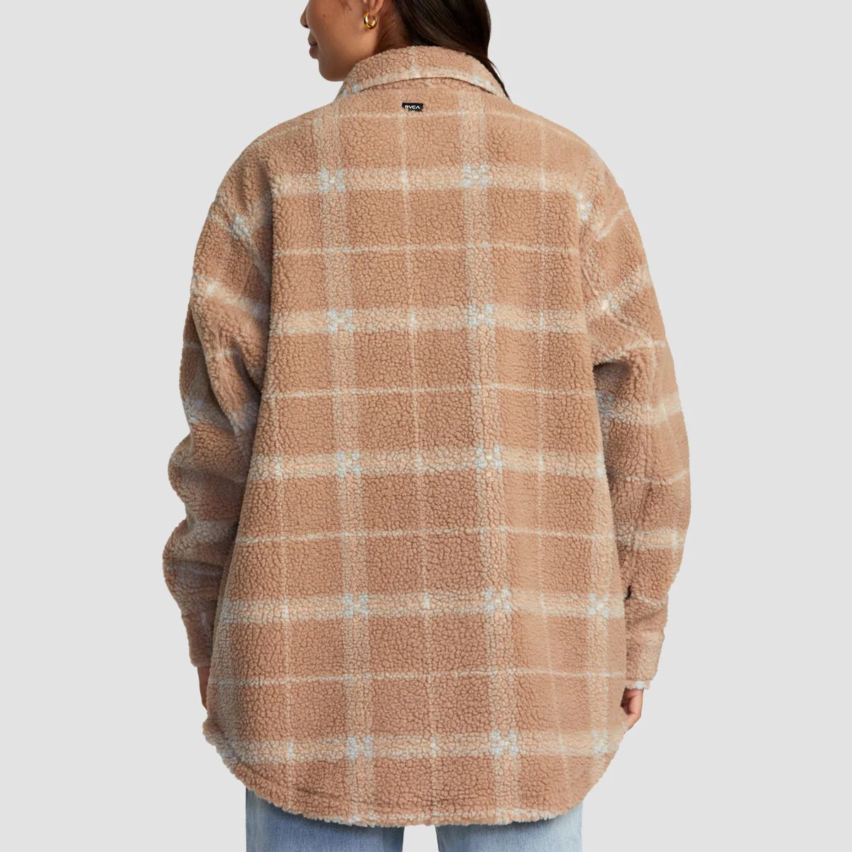 RVCA Birdie Shacket Jacket Warm Taupe - Womens - Image 2