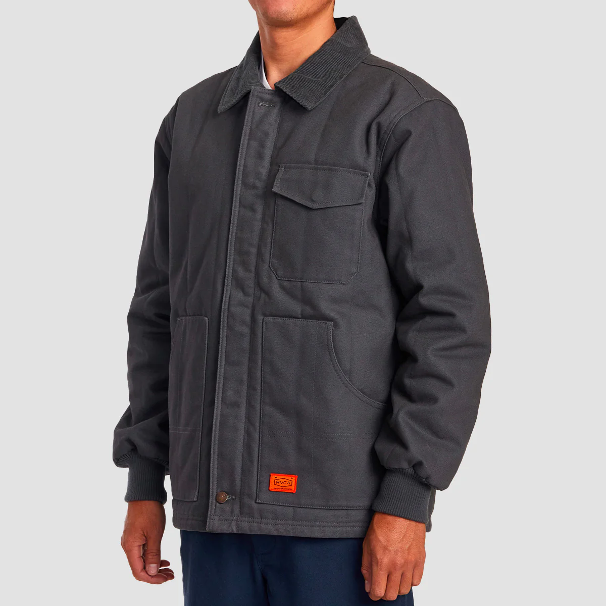 RVCA Chainmail Plus Insulated Quilted Jacket Garage Blue - Image 2