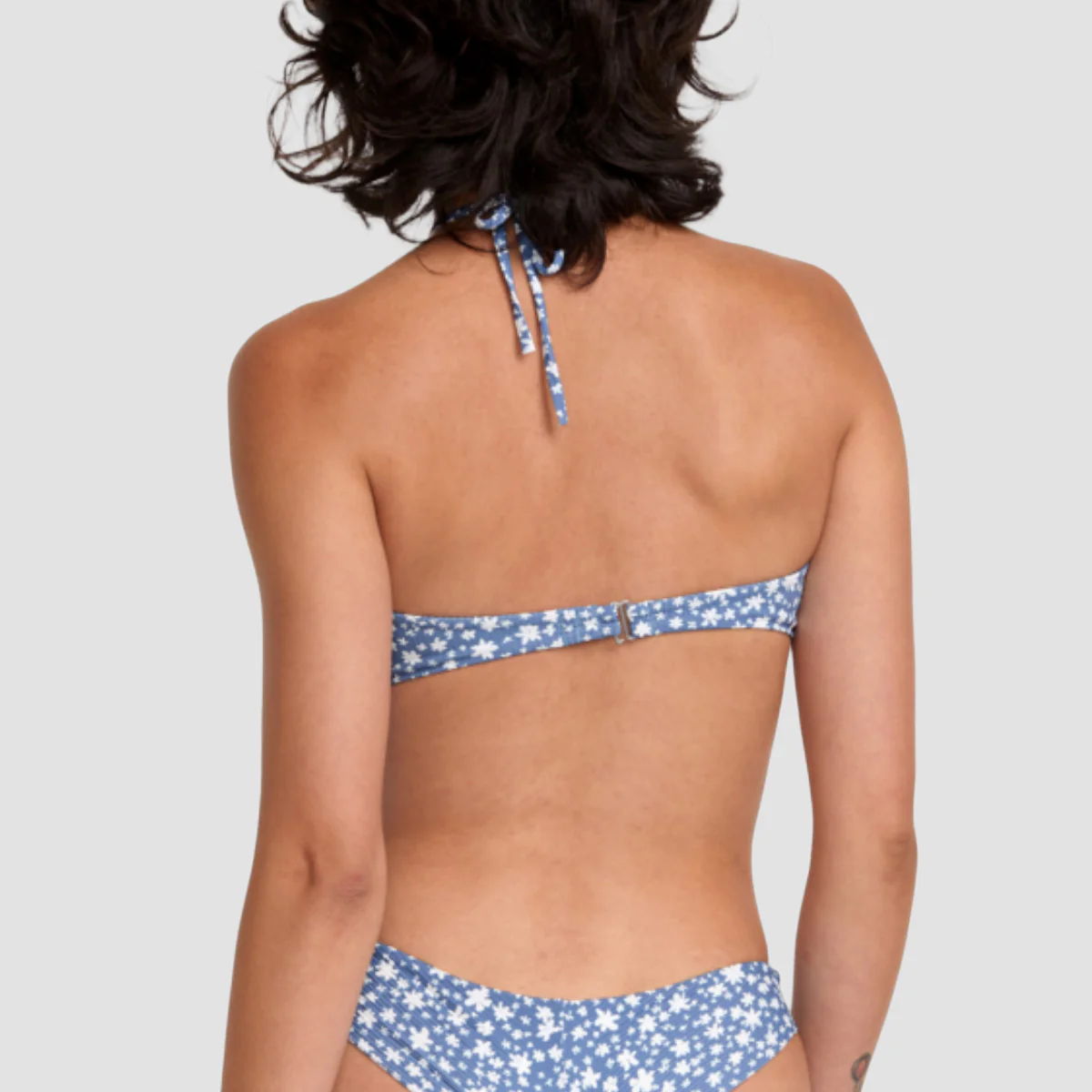 RVCA Fleur Halt Bandeau Bikini Top Coronet Blue - Womens - Image 2
