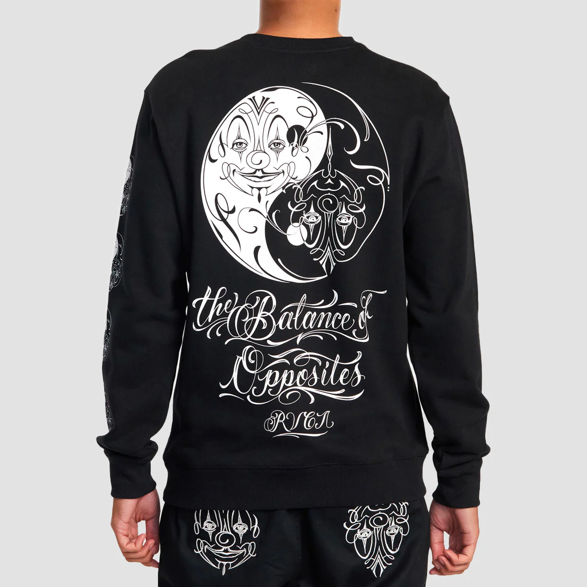 RVCA Mister Cartoon Crew Sweat Black - Image 2
