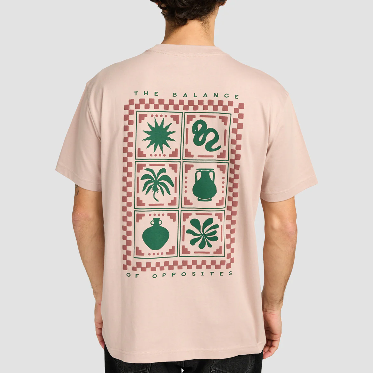 RVCA Mosaic Fragment T-Shirt Pale Mauve - Image 2