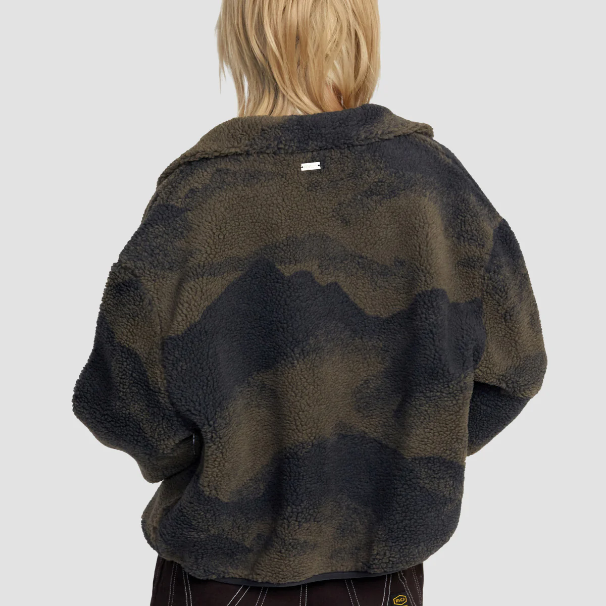 RVCA Oh Hush Sherpa Jacket Green Haze - Womens - Image 2