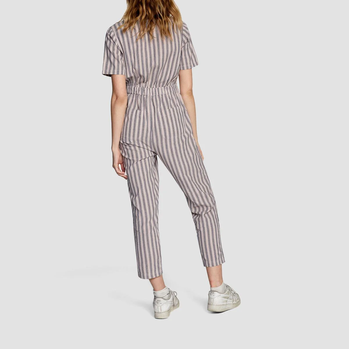 RVCA Range Short Sleeve Jumpsuit Grey Violet - Womens - Image 2