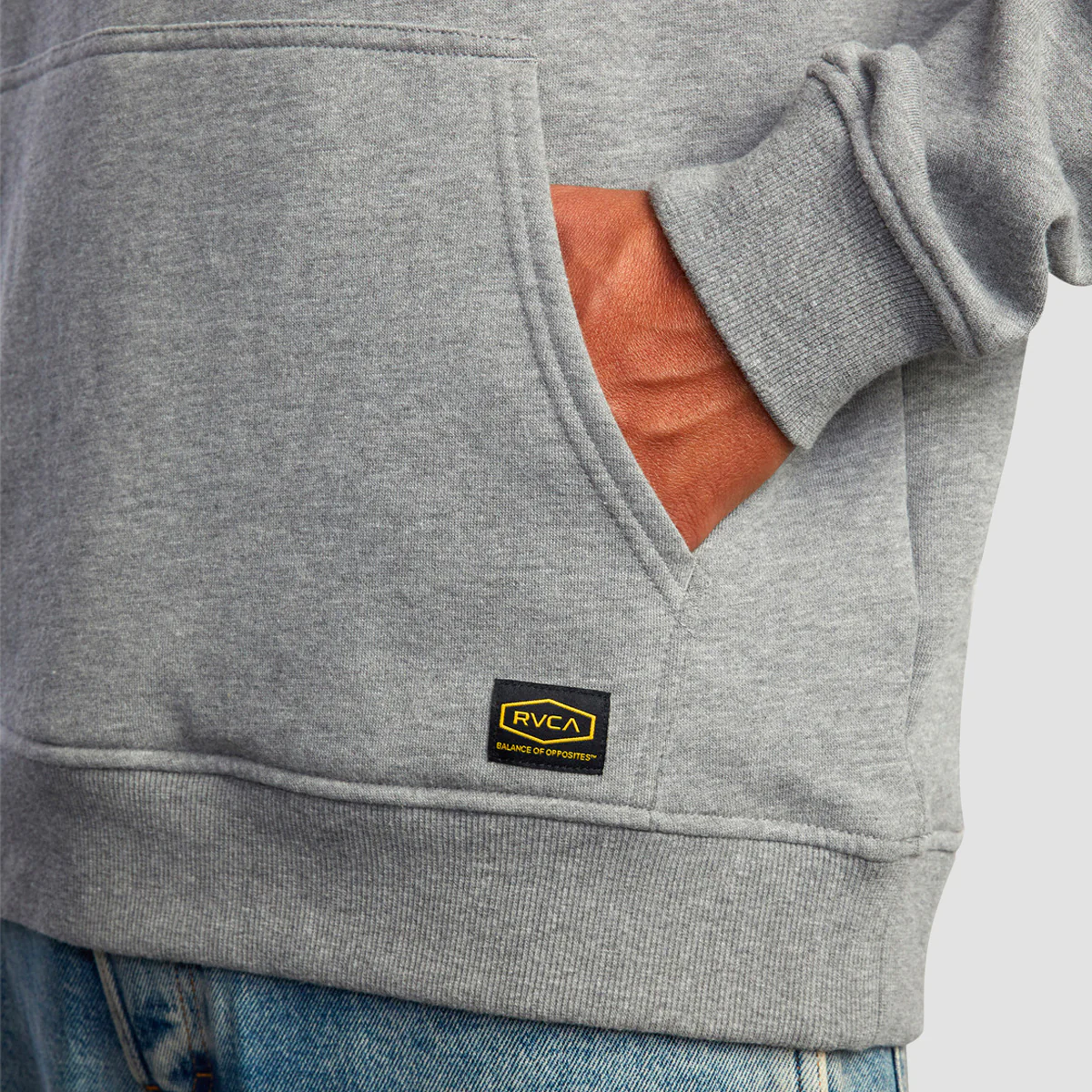 RVCA Recession Collection Americana Pullover Hoodie Athletic Heather - Image 2