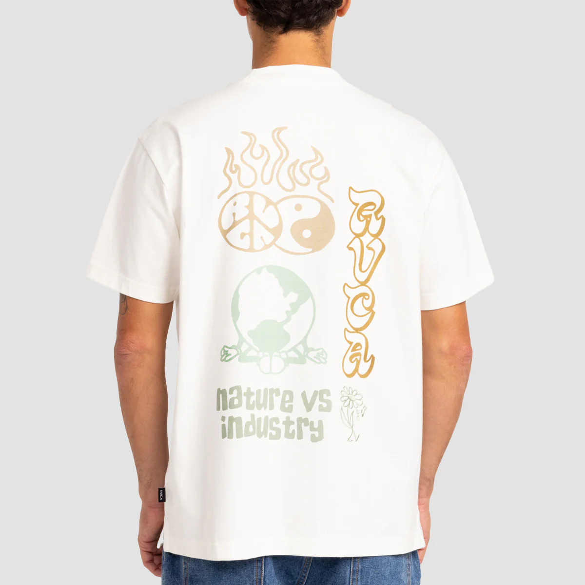 RVCA Scorched Lands T-Shirt Salt - Image 2