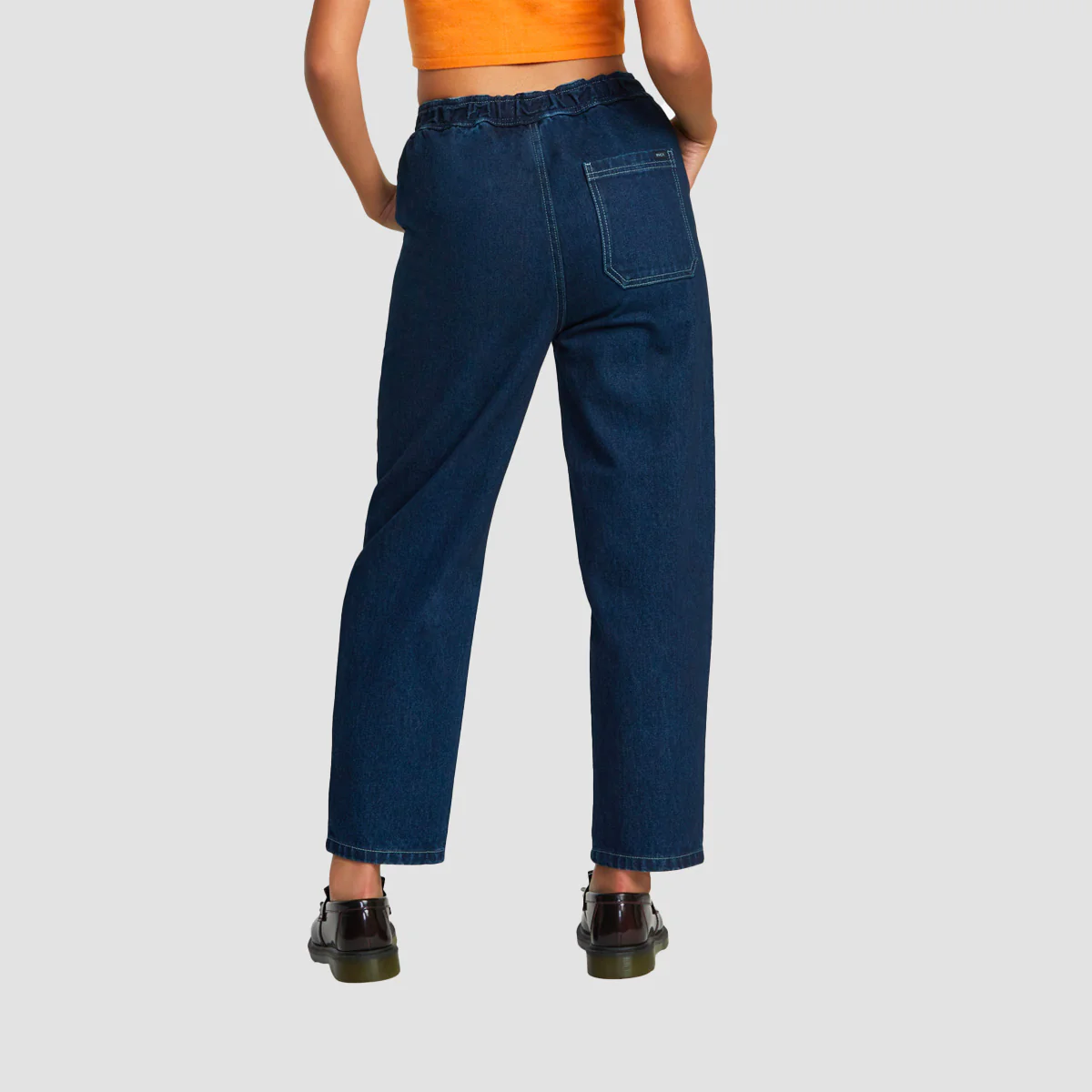 RVCA Scrunchie High Waist Jeans Dark Indigo - Womens - Image 2
