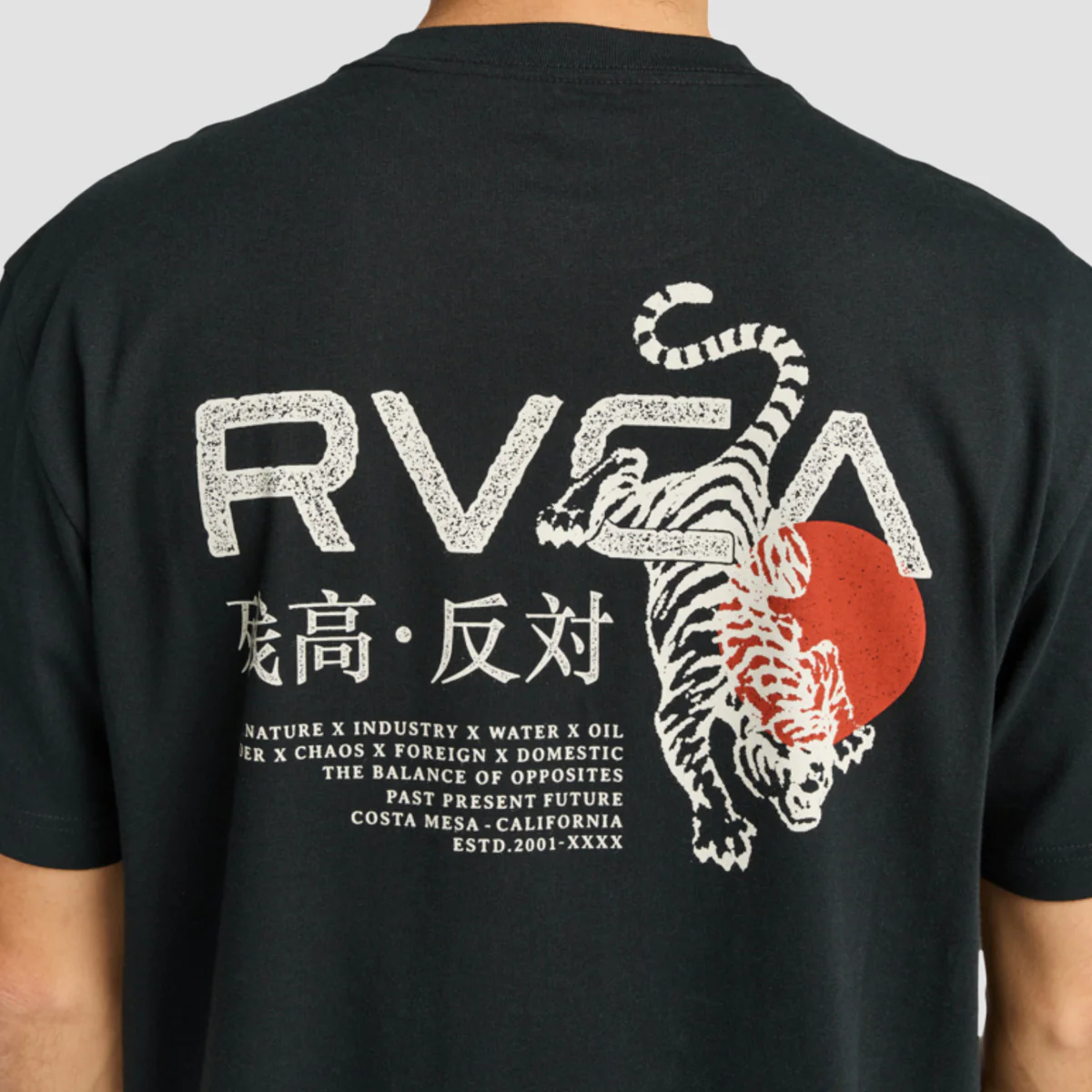 RVCA Tiger Sun T-Shirt Black - Image 3