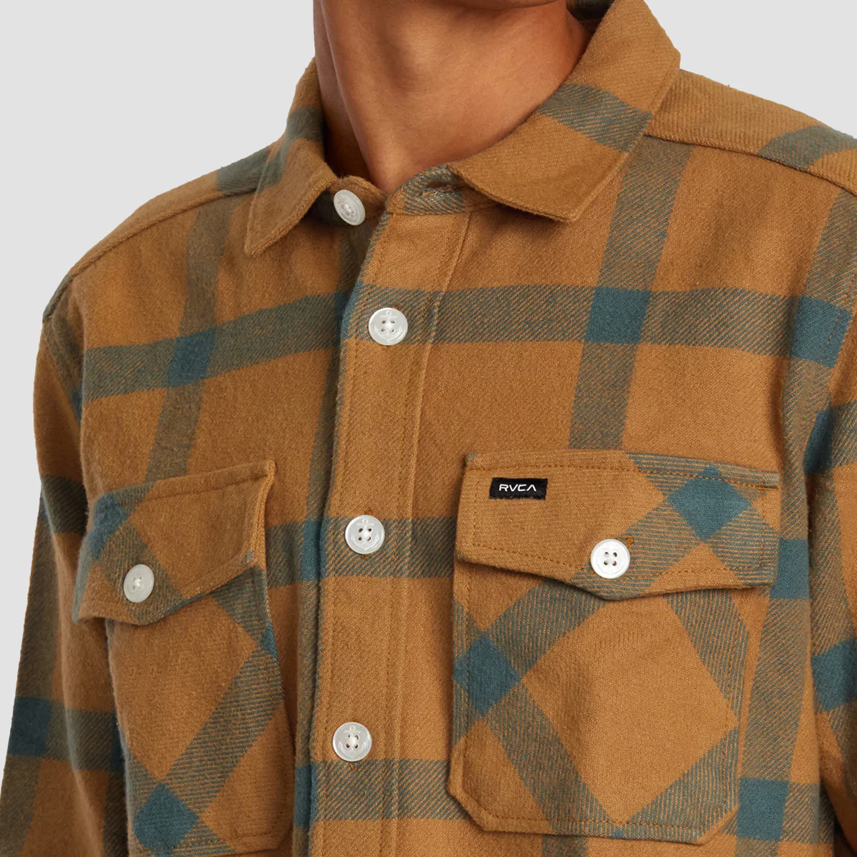 RVCA VA Cpo Longsleeve Shirt Camel - Image 3