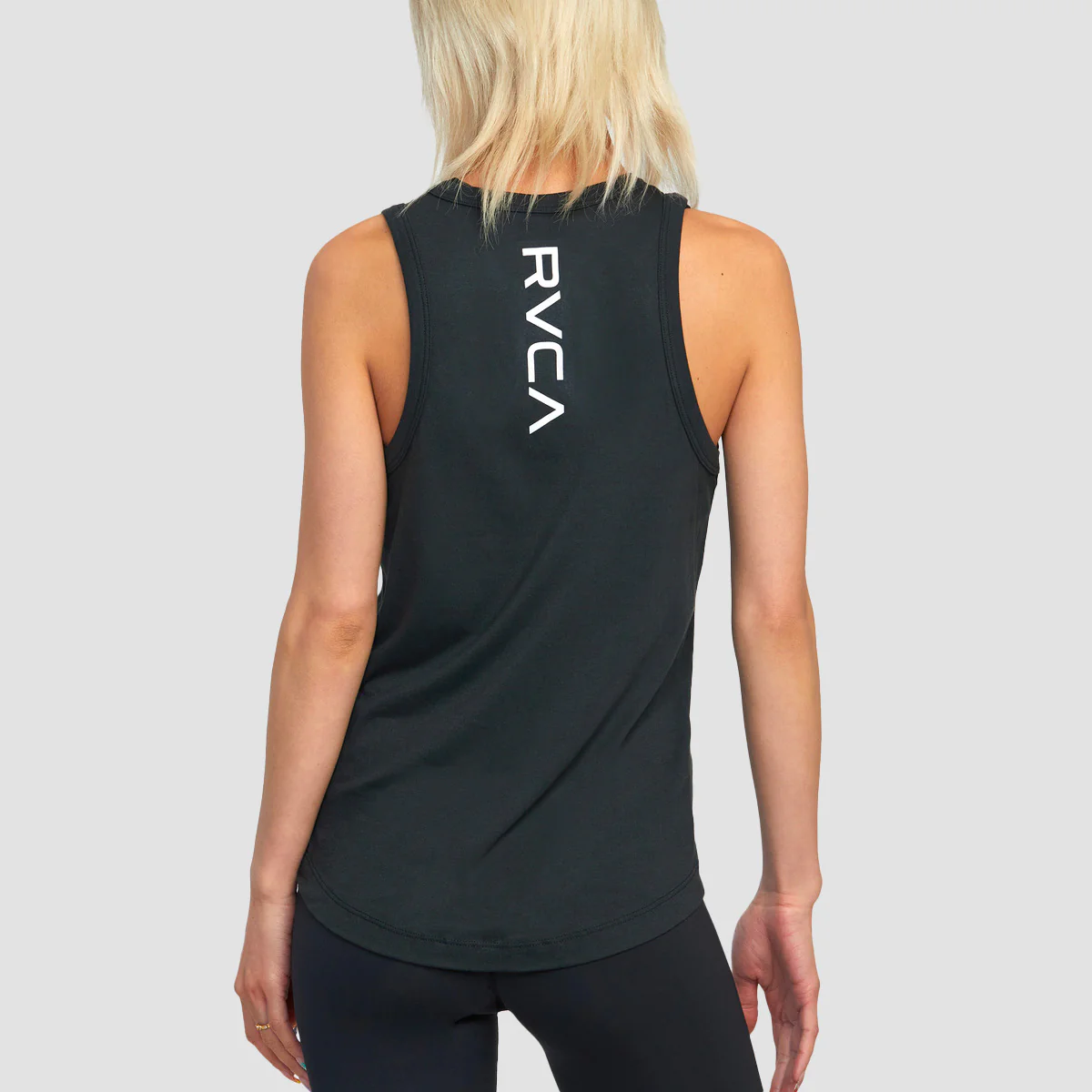 RVCA VA Sport Muscle Vest Top Black 2 - Womens - Image 2