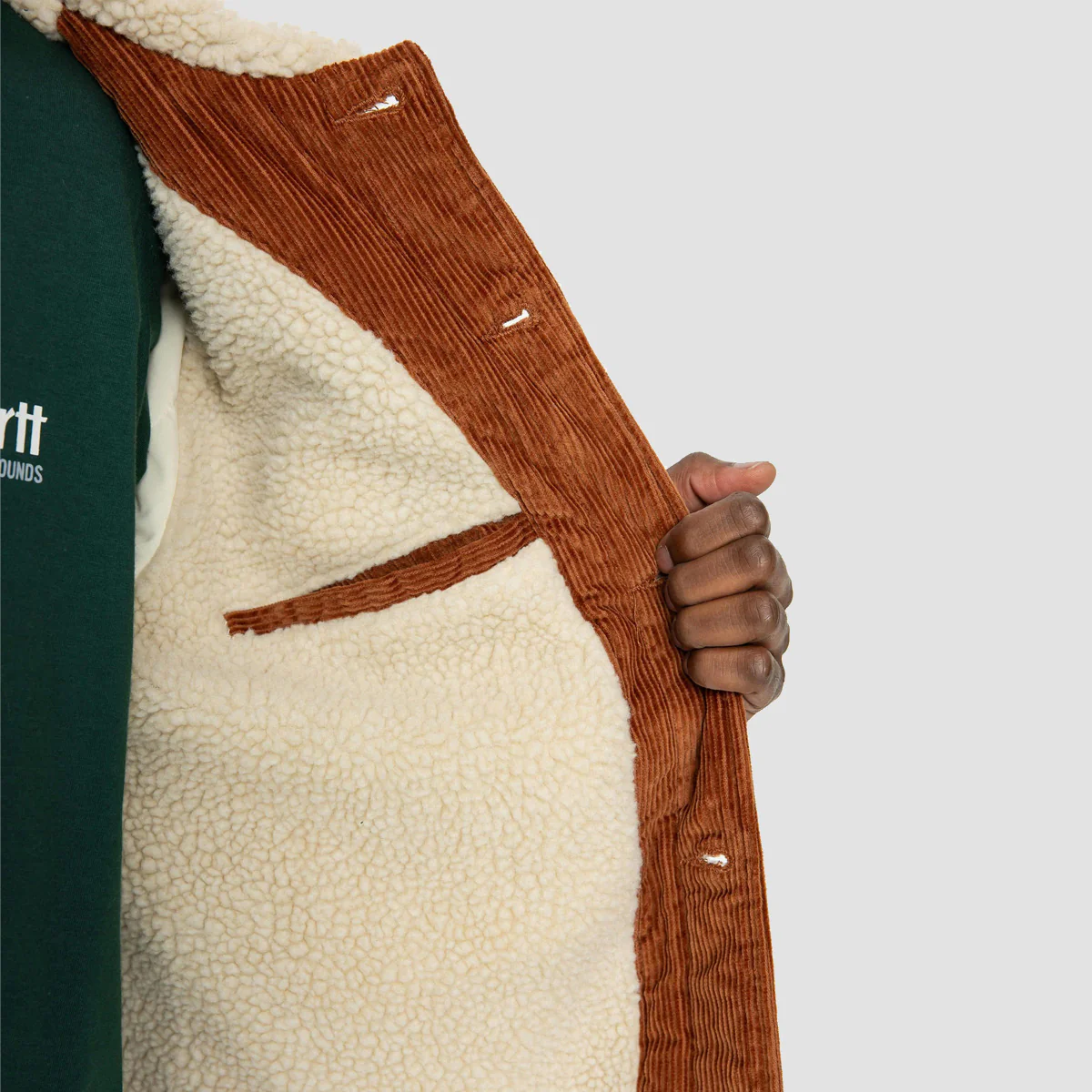 RVCA Waylon Trucker Sherpa Jacket Rawhide - Image 3