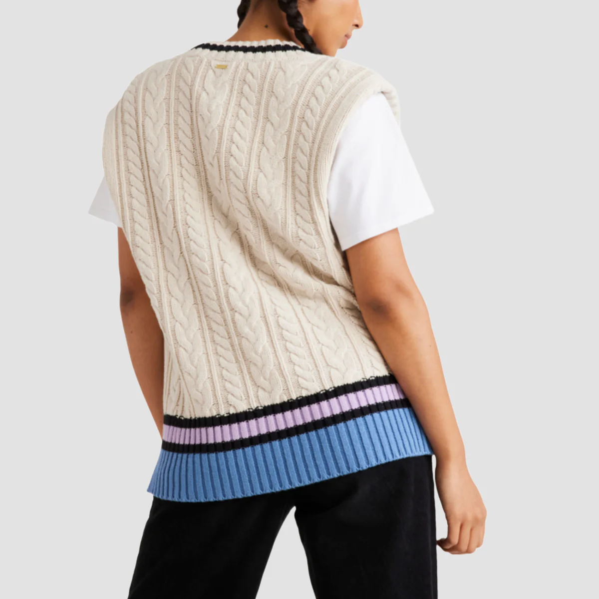 RVCA Weekend Cable Knitted Sweater Ecru - Womens - Image 2