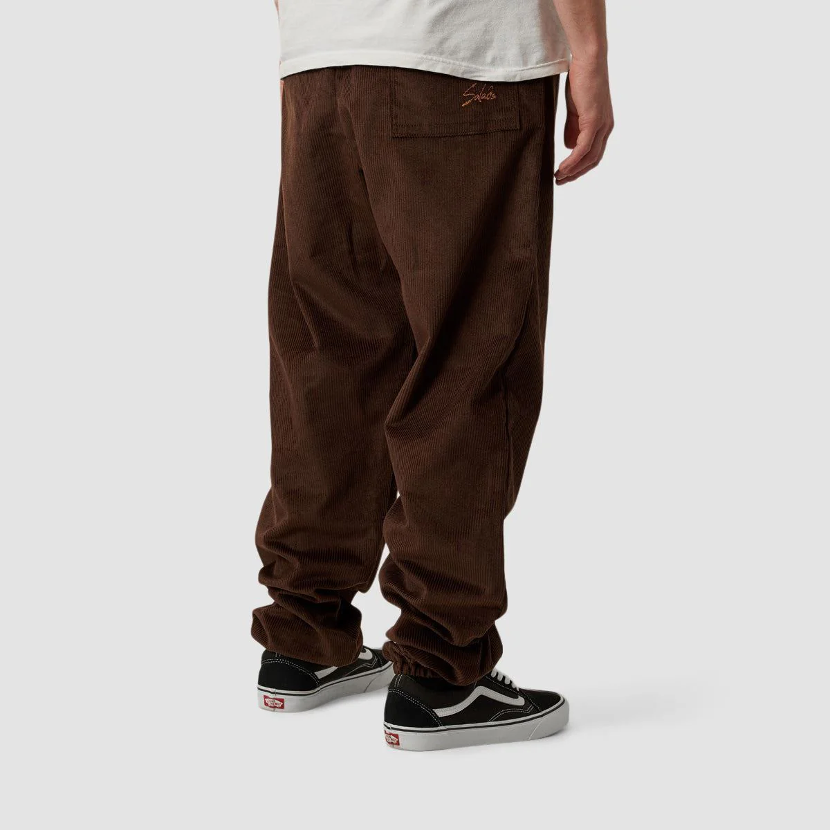Salads Handmade Corduroy Trousers Brown - Image 2