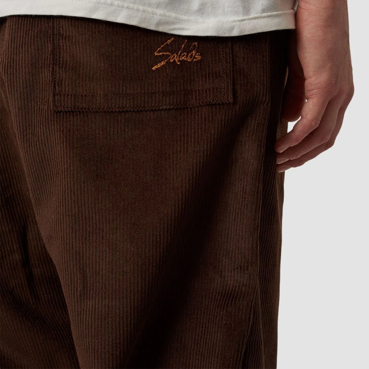 Salads Handmade Corduroy Trousers Brown - Image 3