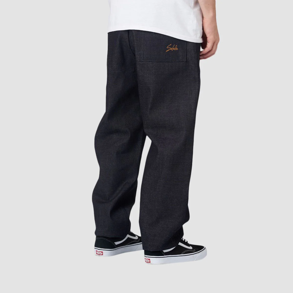 Salads Handmade Original Fit Denim Trousers Black - Image 2