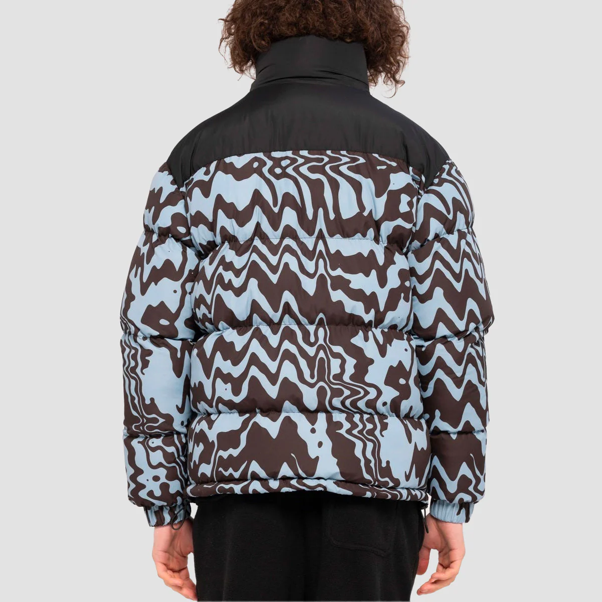 Santa Cruz Acidic Puffer Jacket Black/Blue Grey - Image 2