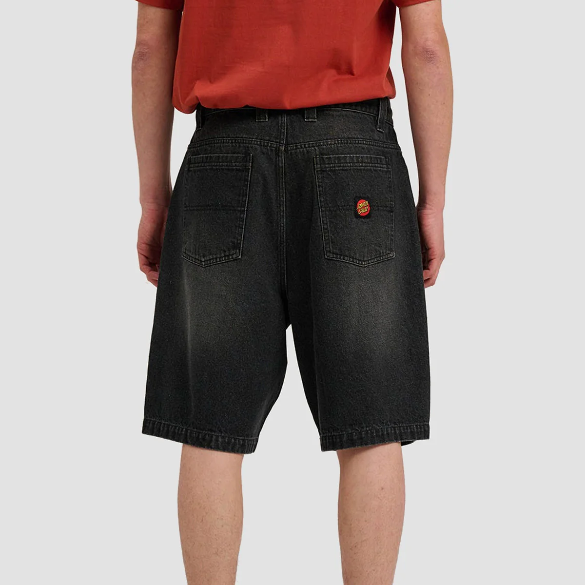 Santa Cruz Big Denim Shorts Washed Black - Image 2