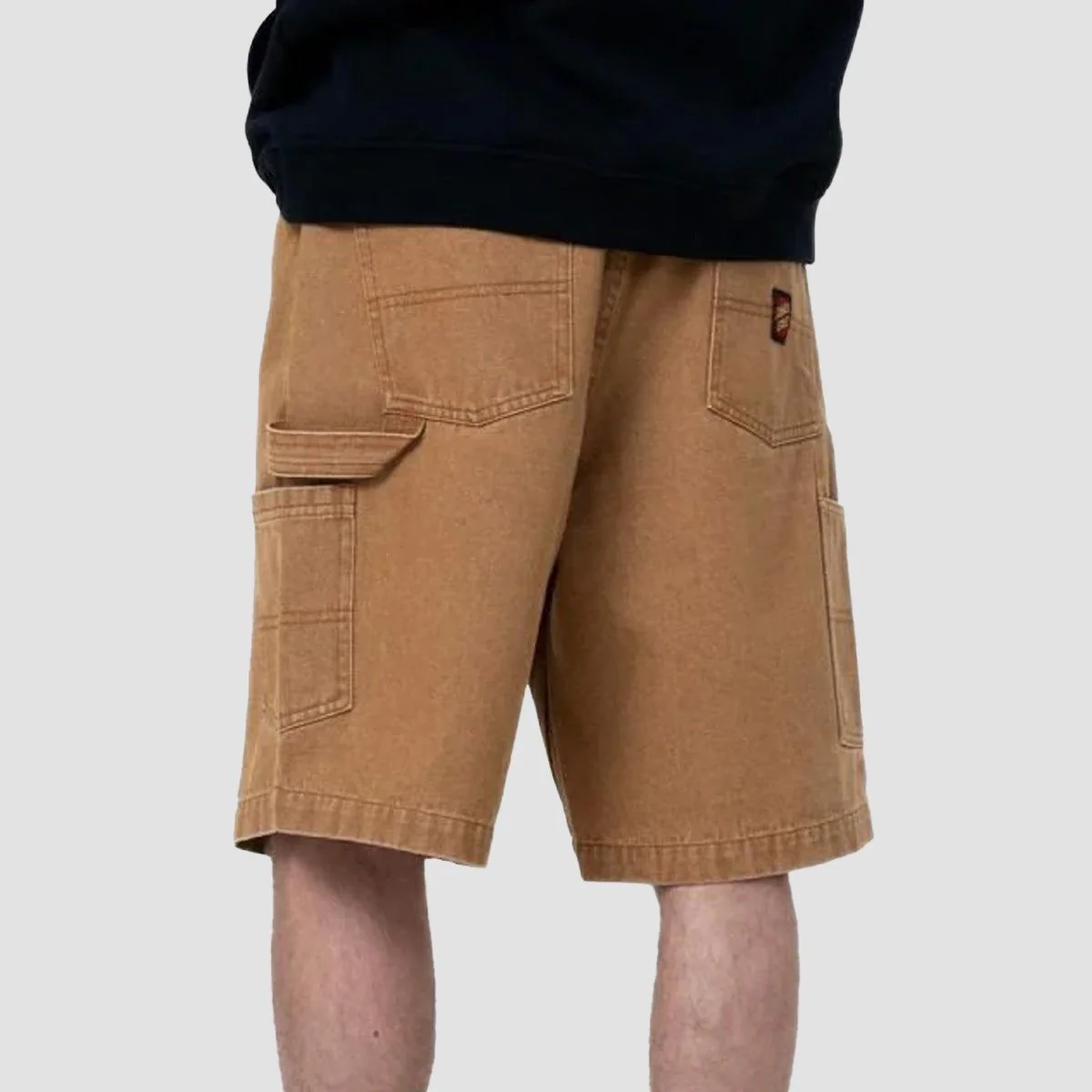 Santa Cruz Carpenter Big Denim Shorts Tan - Image 3