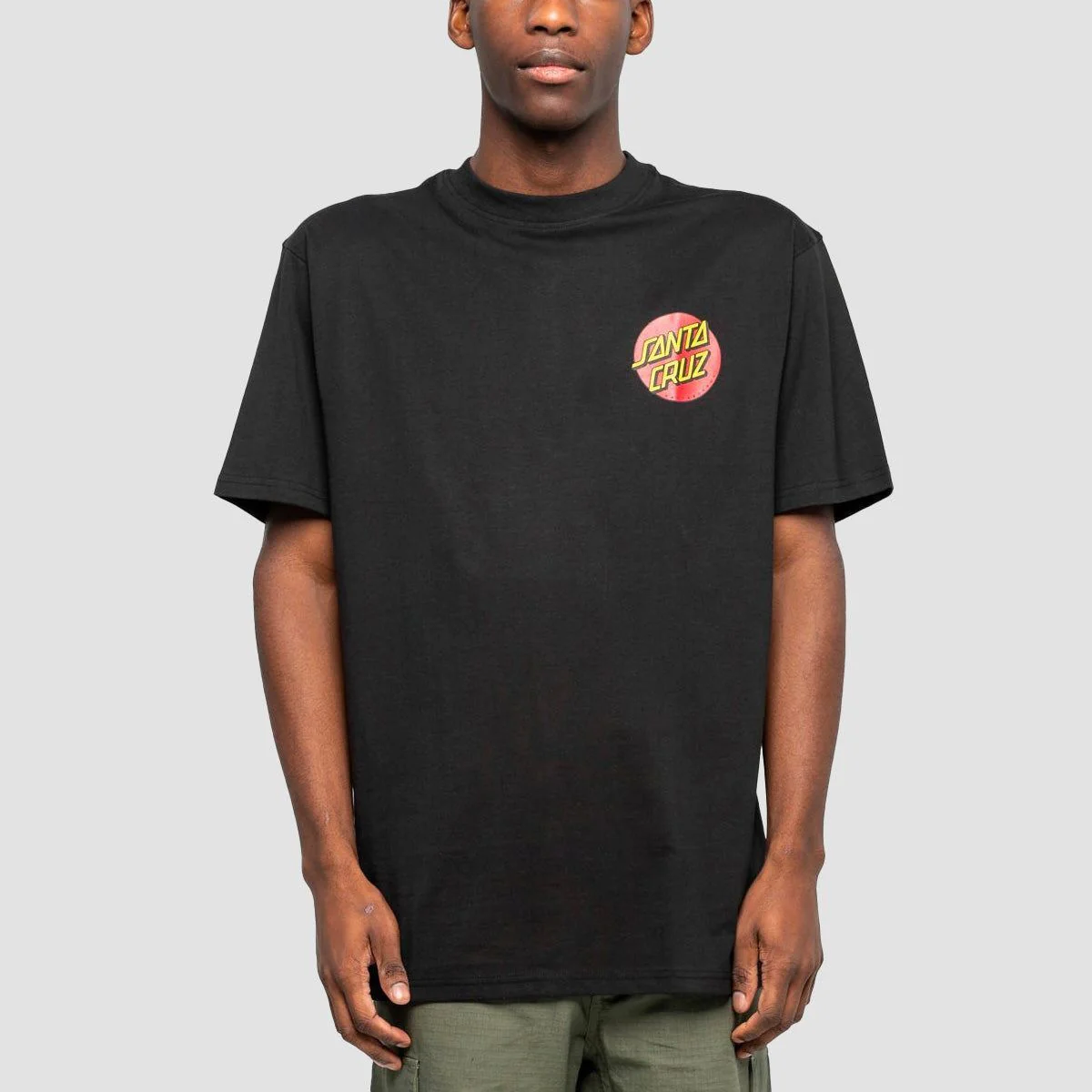 Santa Cruz Classic Dot Chest T-Shirt Black