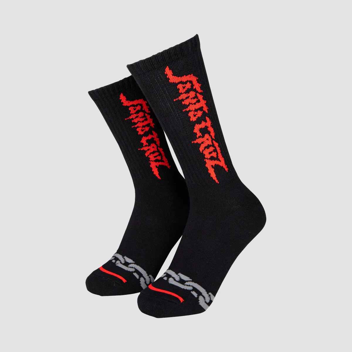 Santa Cruz Dungeon Strip Socks Black