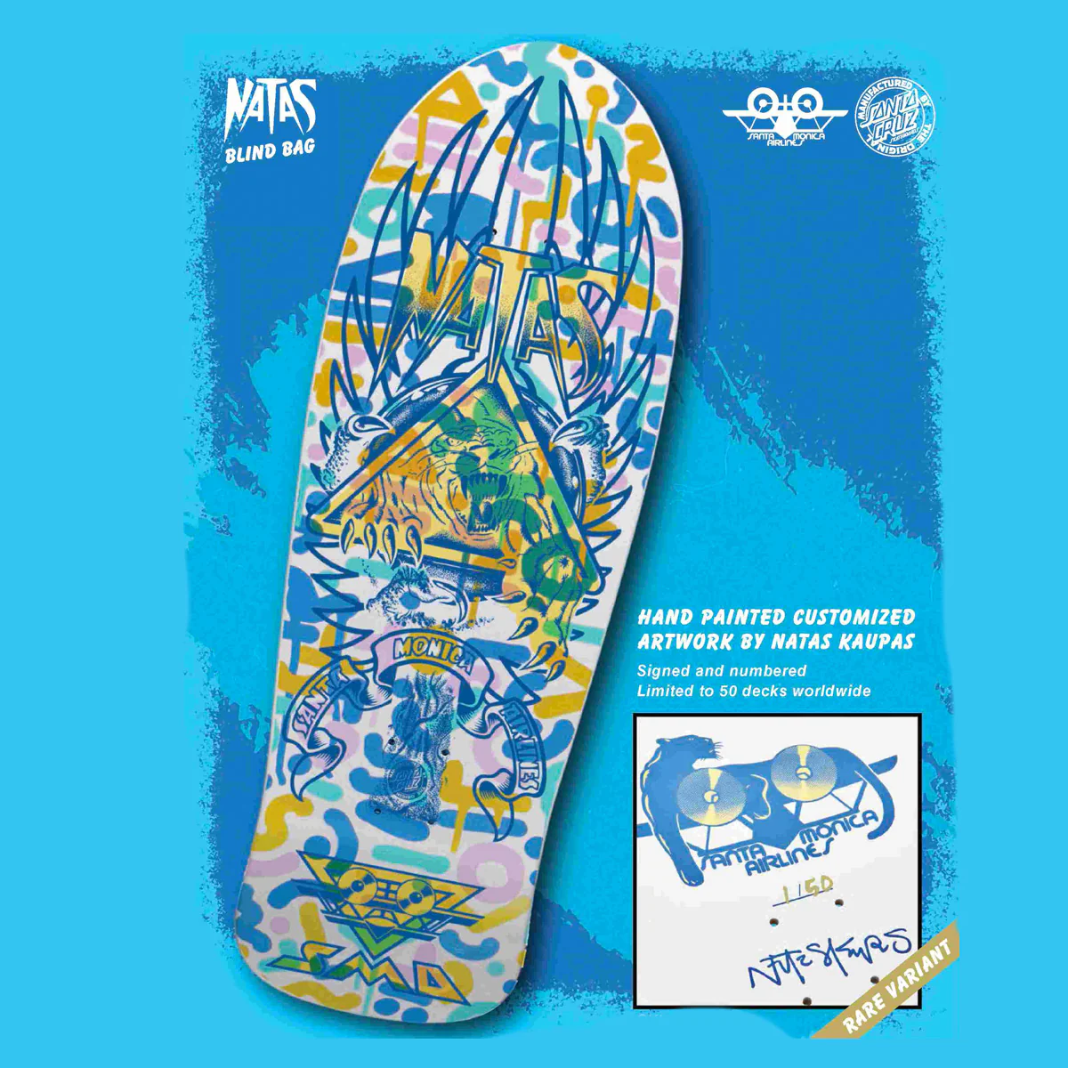Santa Cruz Natas Blind Bag Reissue Skateboard Deck Assorted - 10.5" - Image 4