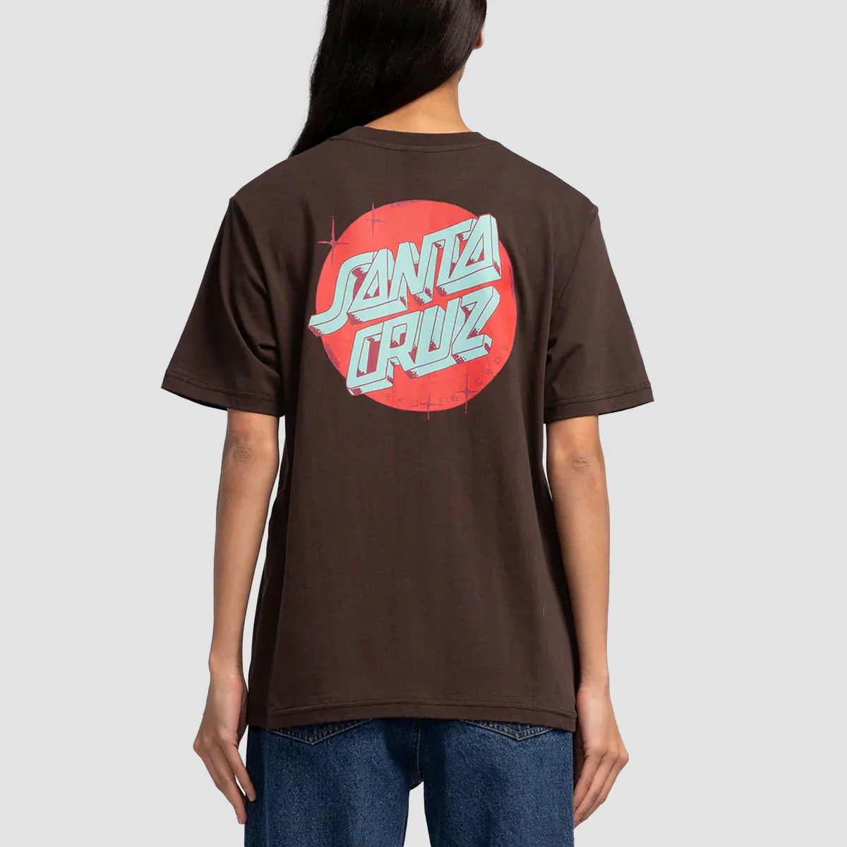 Santa Cruz Scrawl Dot T-Shirt Ground Coffee - Womens - Image 2