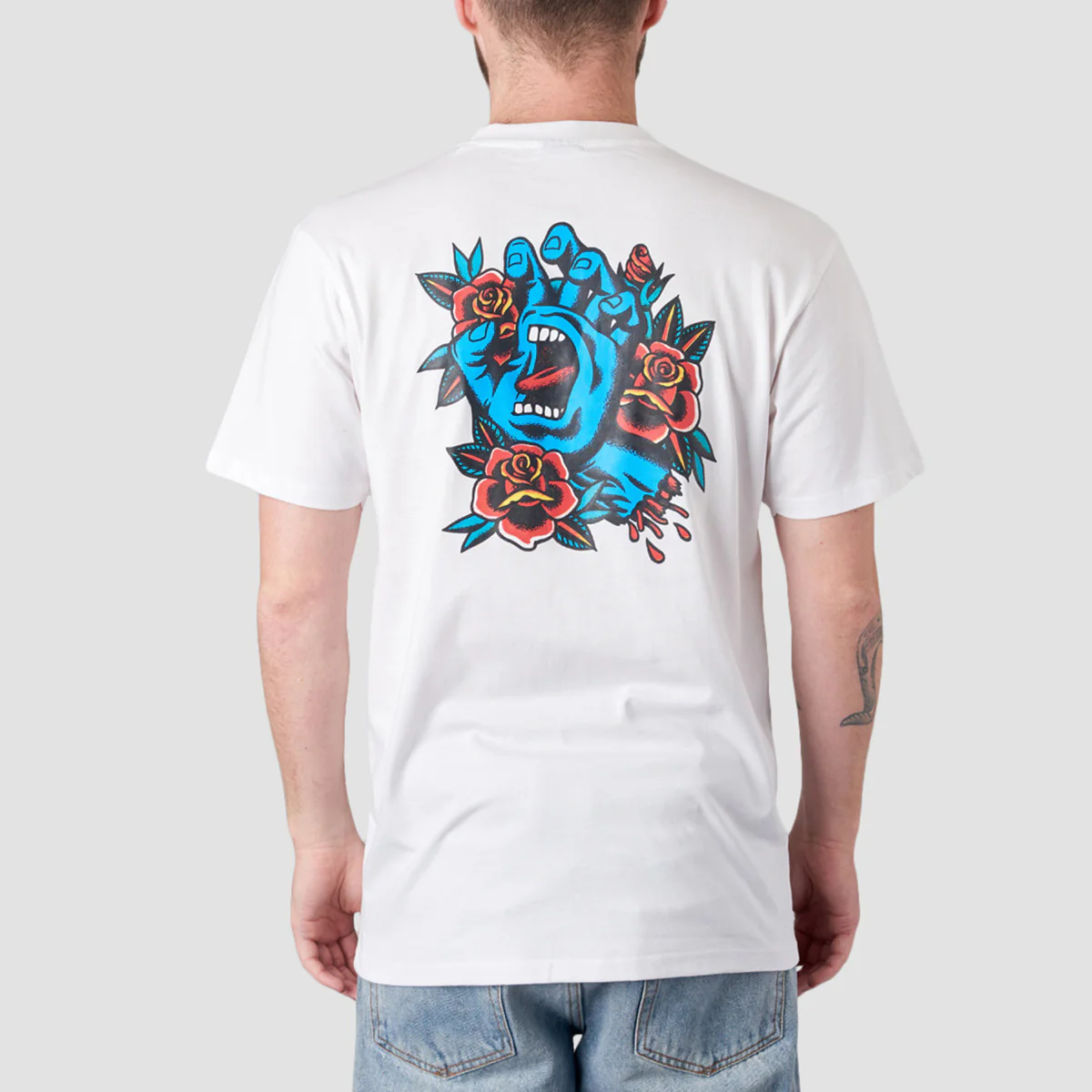 Santa Cruz Screaming Flash Center T-Shirt White - Image 2