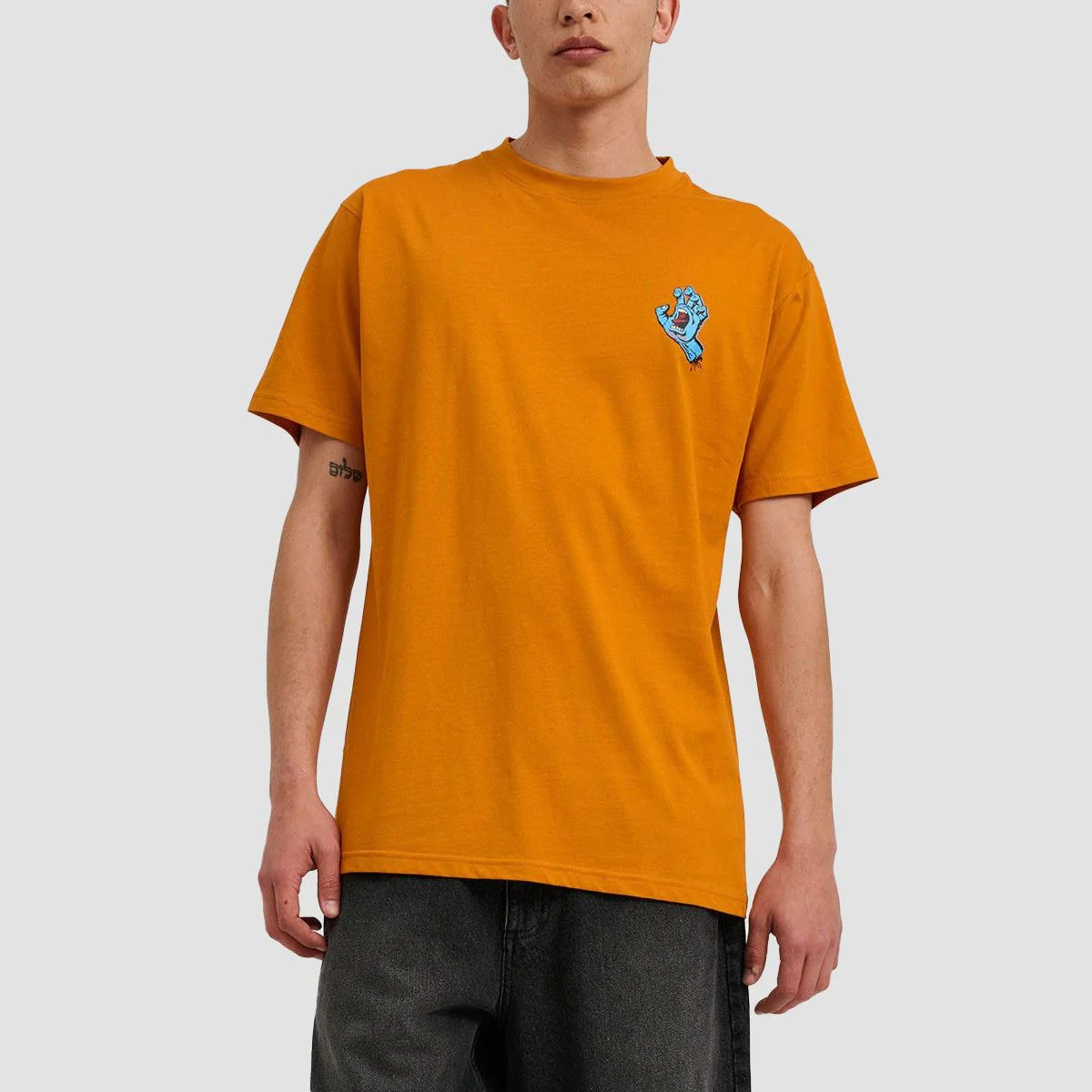 Santa Cruz Screaming Hand Chest T-Shirt Amber - Image 2