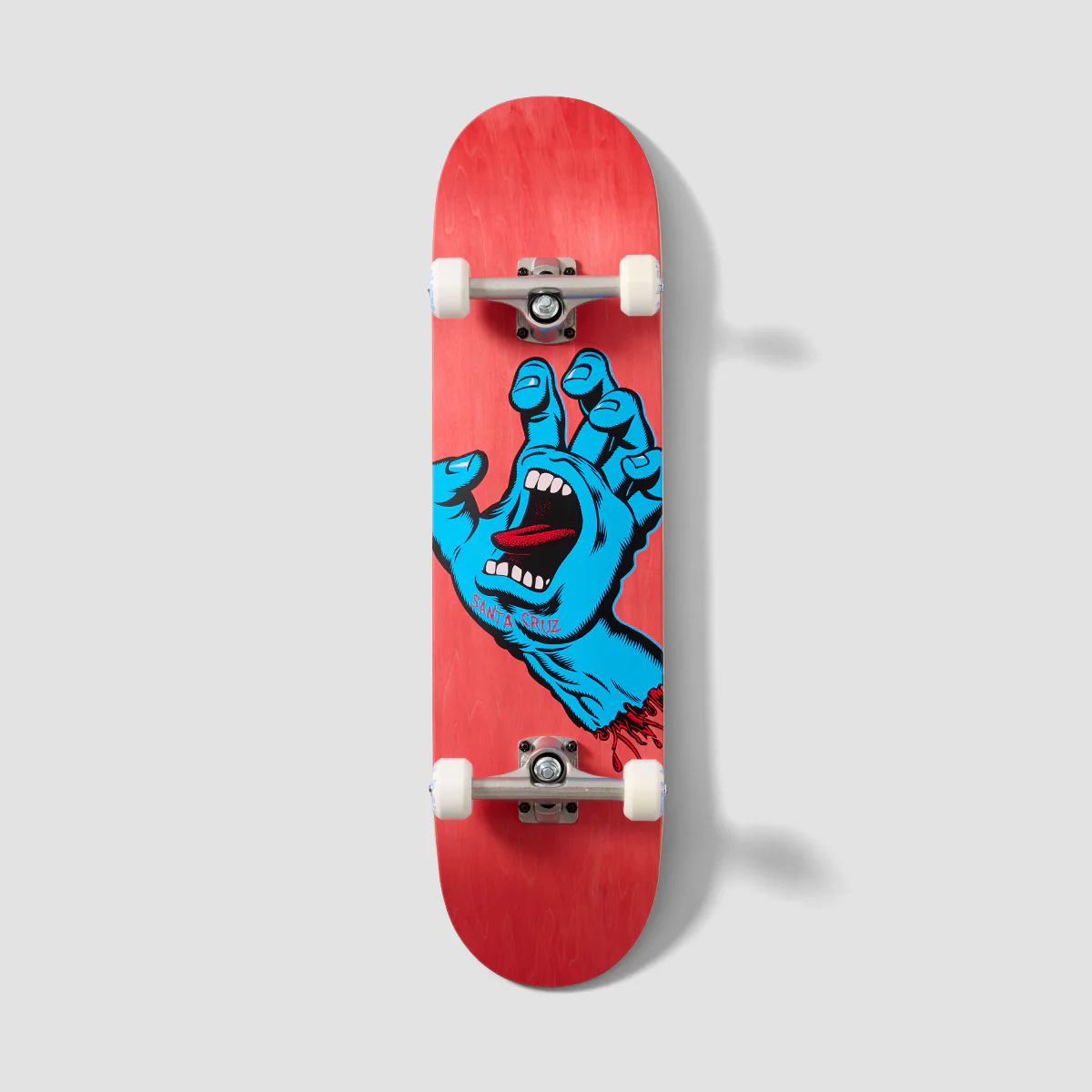 Santa Cruz Screaming Hand Skateboard Red - 8"