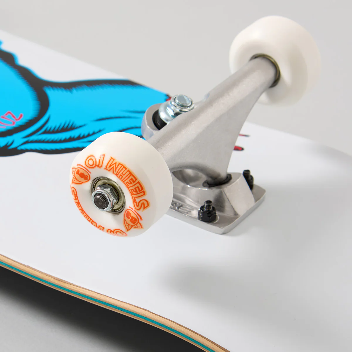 Santa Cruz Screaming Hand Skateboard White - 8.25" - Image 2