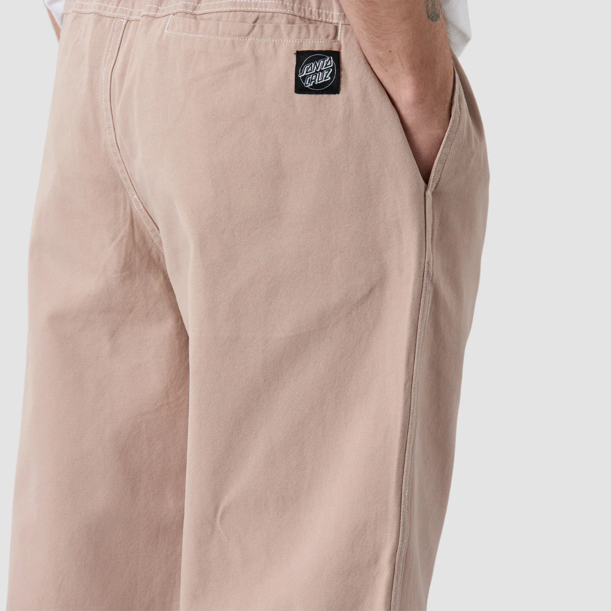 Santa Cruz Tab Pants Mushroom/White - Image 5