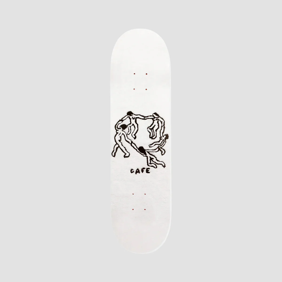 Skateboard Cafe Dance Circle by April Rugs Skateboard Deck White - 8.5"