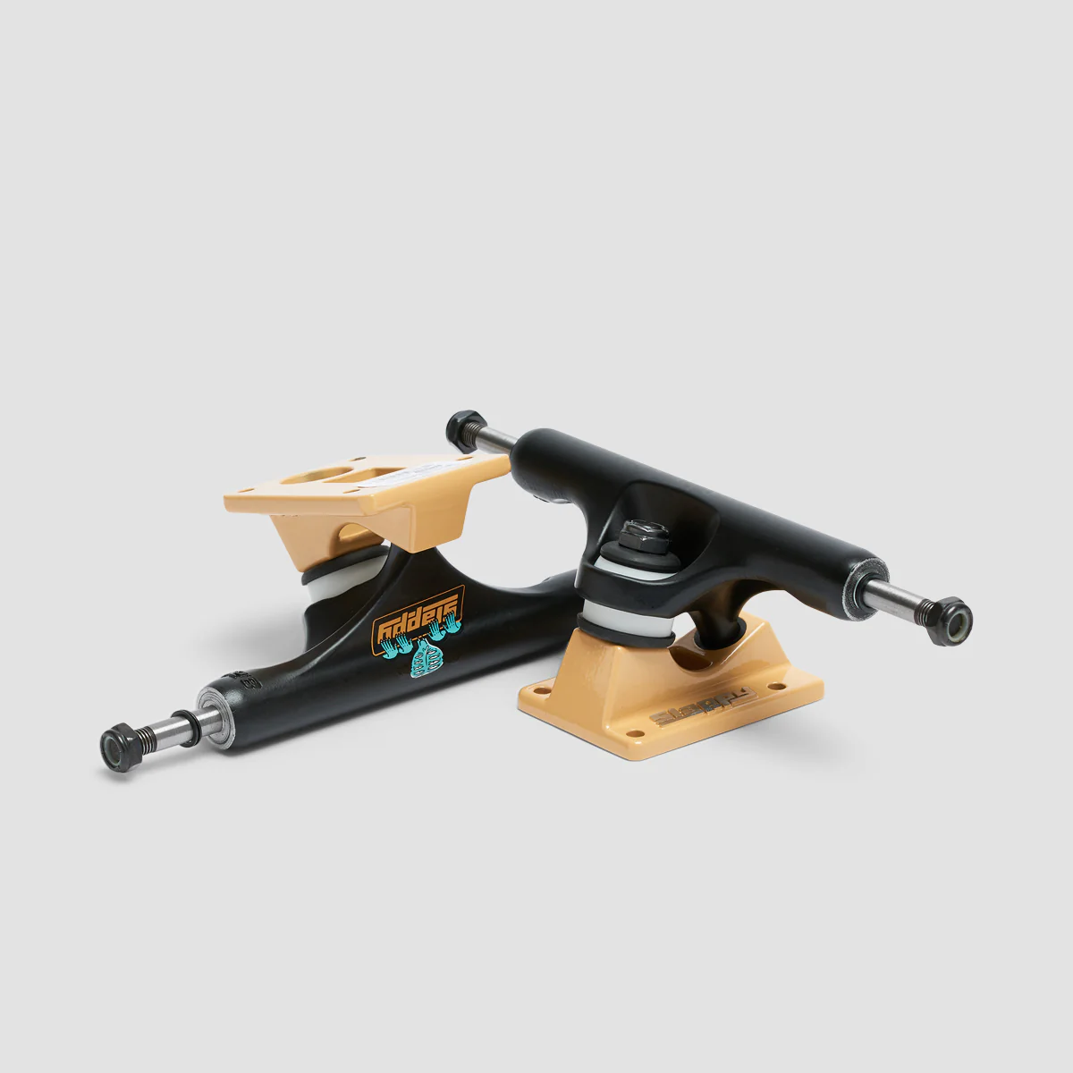 Slappy ST1 Curb Creeper Us Skateboard Trucks 1 Pair Black/Gold - 8.25" - Image 3