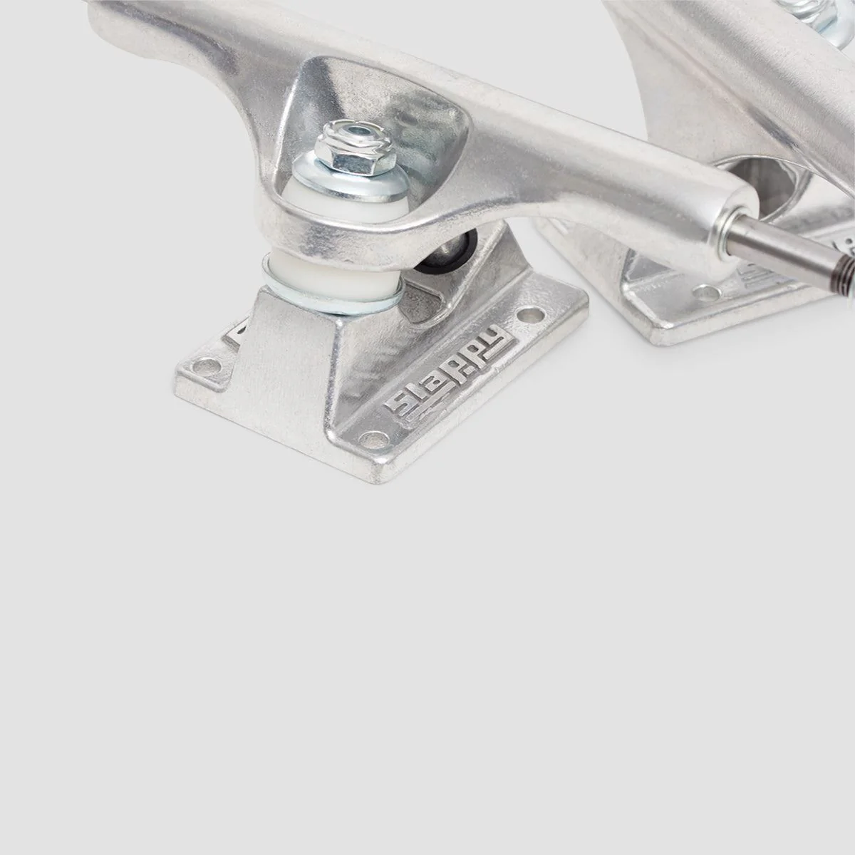 Slappy ST1 Inverted Kingpin Skateboard Trucks 1 Pair Polished - 8.5" - Image 2