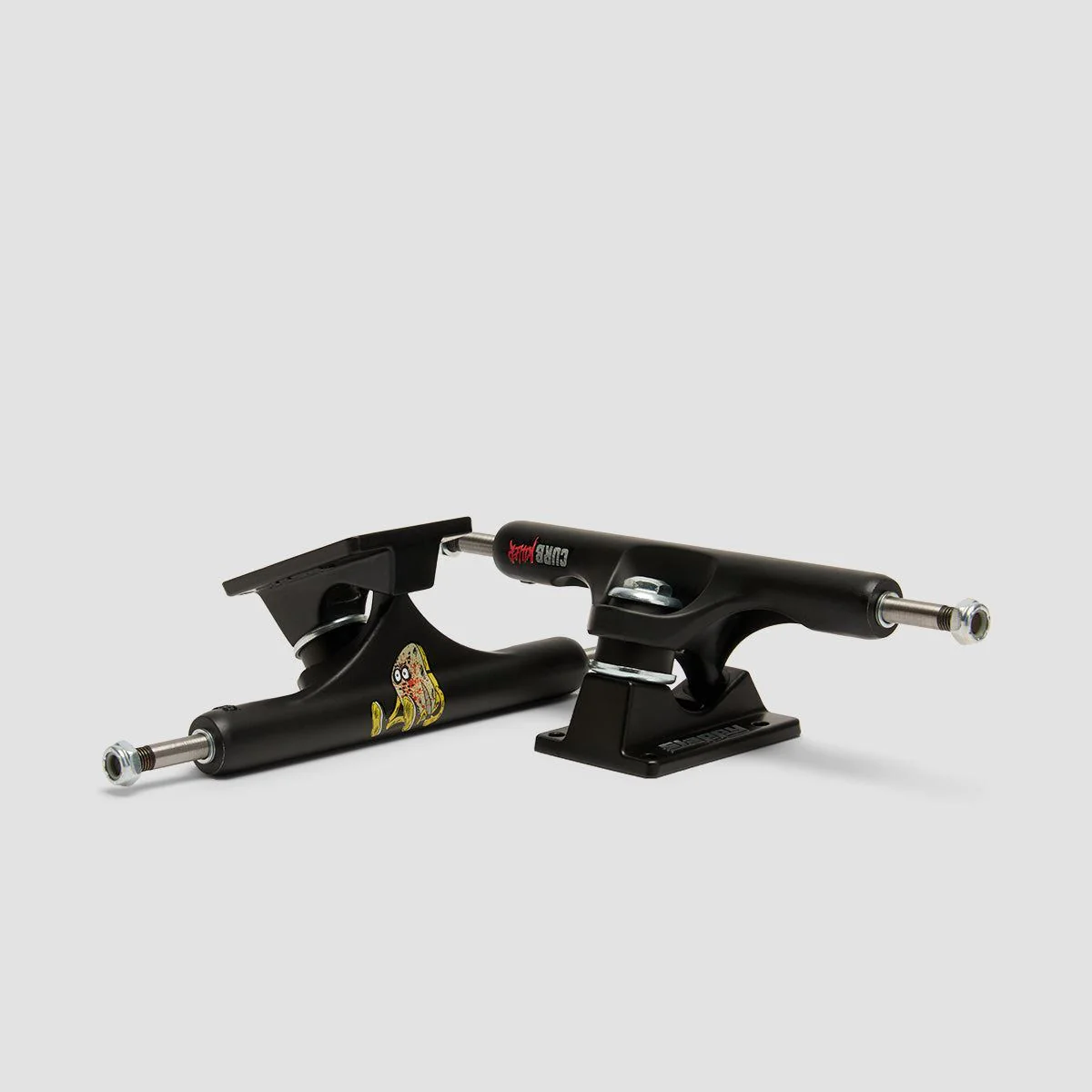 Slappy x Heroin ST1 Curb Killer Skateboard Trucks 1 Pair Matte Black - 9" - Image 3