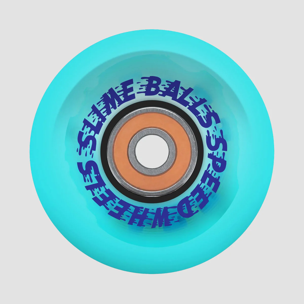 Slime Balls Chrome Light Ups OG 78a Skateboard Wheels Slime Trans Blue 66mm - Image 2
