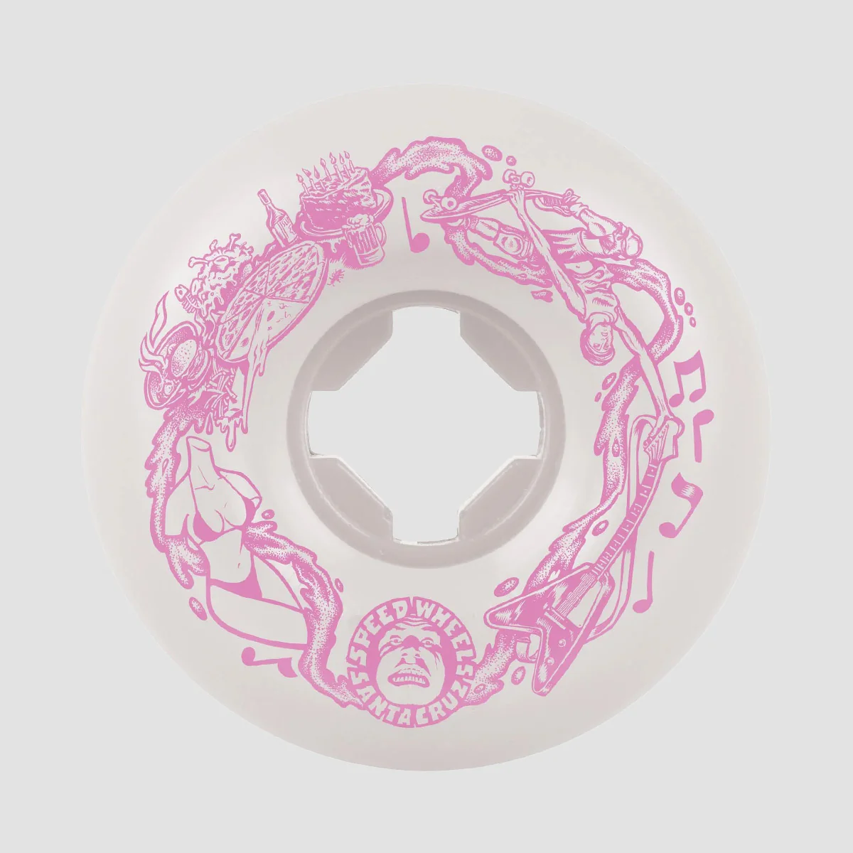 Slime Balls Hand Spray Vomit Mini 97a Skateboard Wheels White 56mm - Image 2