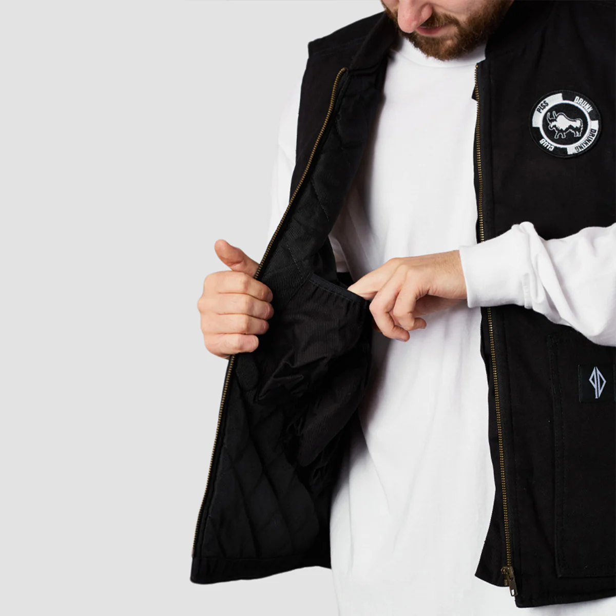 Slowgold X PISS DRUNX BYO Vest Black - Image 4