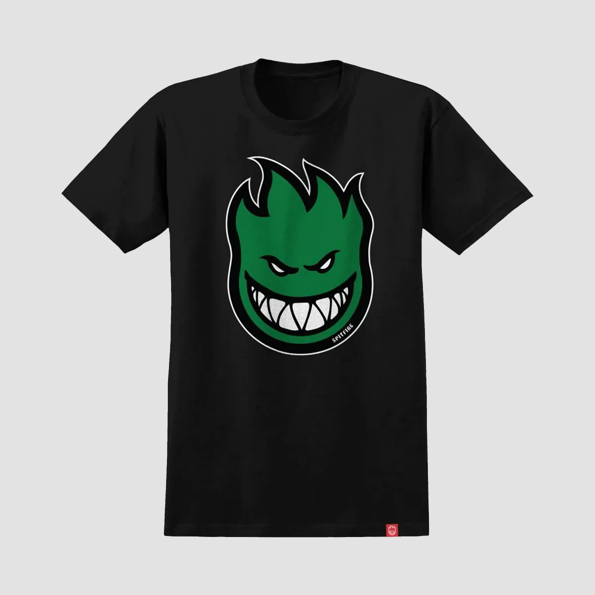 Spitfire Bighead Fill T-Shirt Black/Green/Black/White