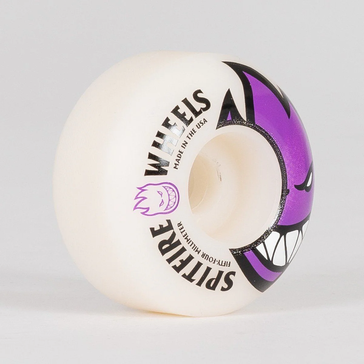 Spitfire Bighead Skateboard Wheels White/Purple 54mm - Image 3