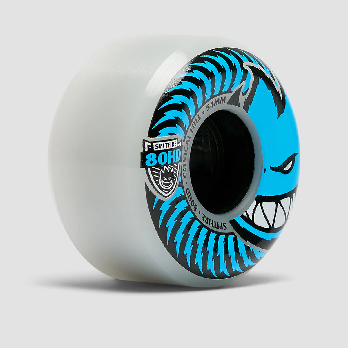 Spitfire Conical Full 80HD Soft Skateboard Wheels Clear/Blue 54mm - Image 2