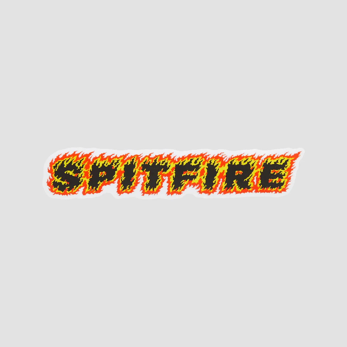 Spitfire Flames Script Sticker 200x40mm