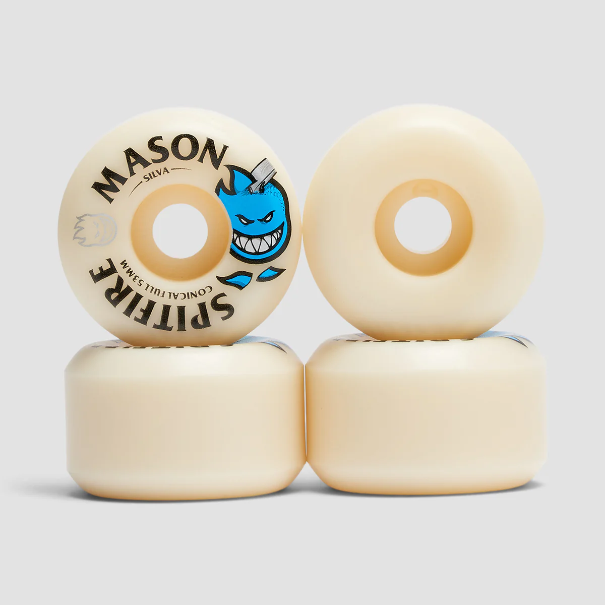 Spitfire Formula Four Burn Squad Mason Silva Conical Full 99DU Skateboard Wheels Natural 53mm