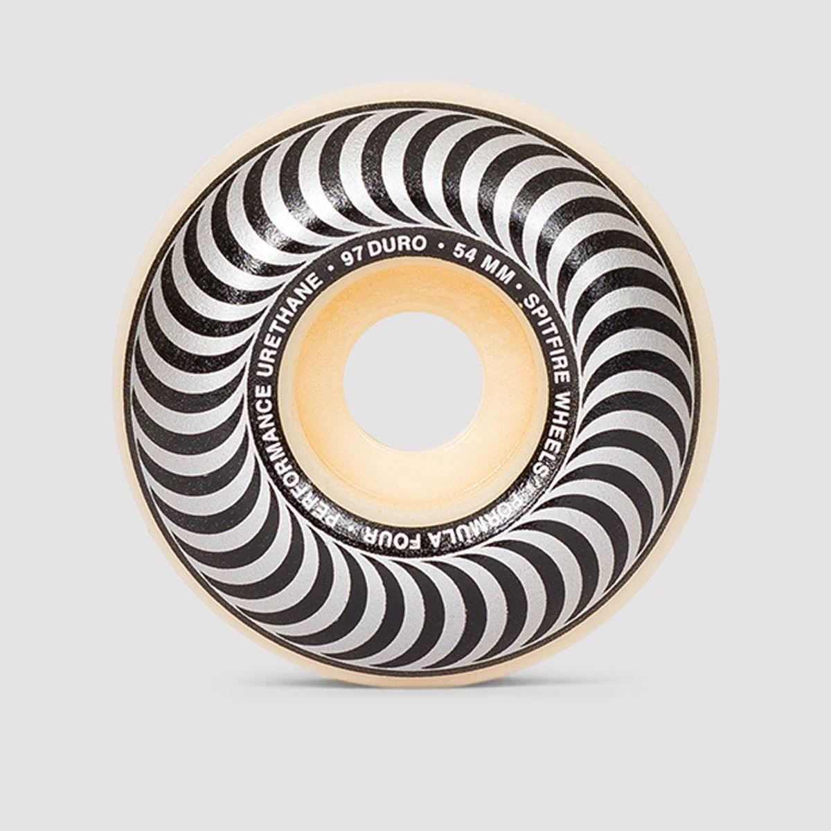 Spitfire Formula Four Classic 97DU Skateboard Wheels Natural/Silver 54mm - Image 2
