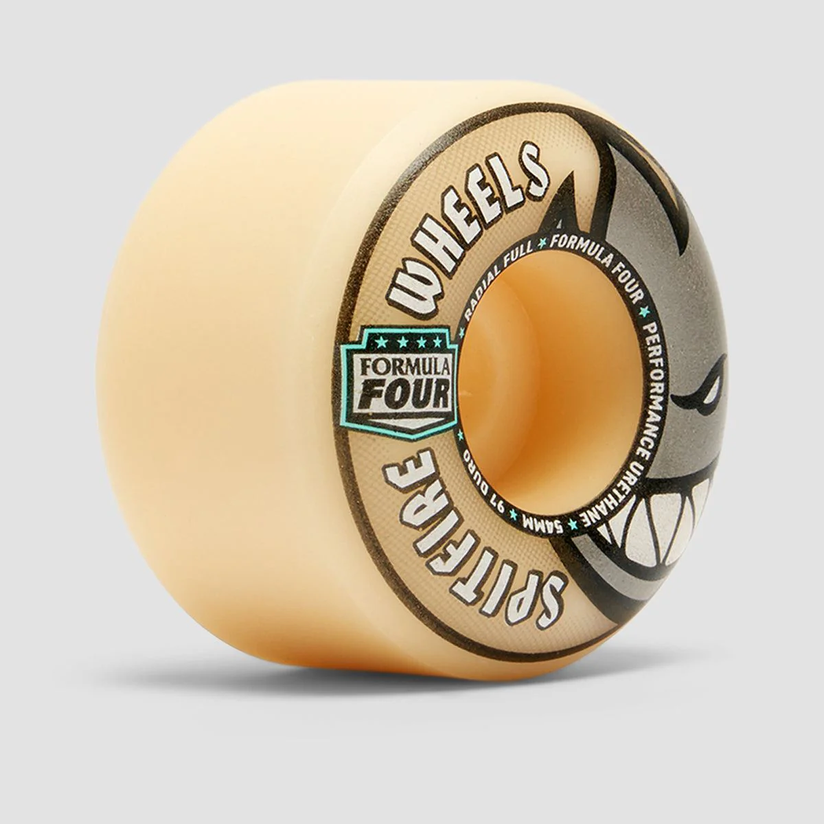Spitfire Formula Four Radial Full 97DU Skateboard Wheels Natural/Silver 54mm - Image 2