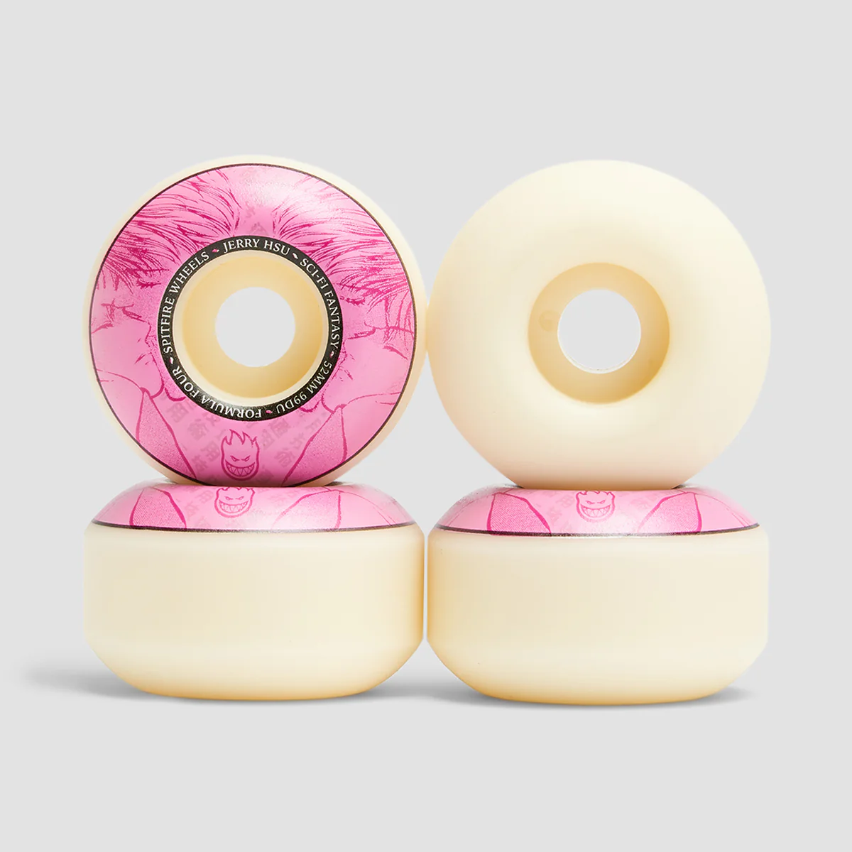 Spitfire Formula Four Sci-Fi Fantasy Jerry Hsu Classic 99DU Skateboard Wheels Natural 52mm