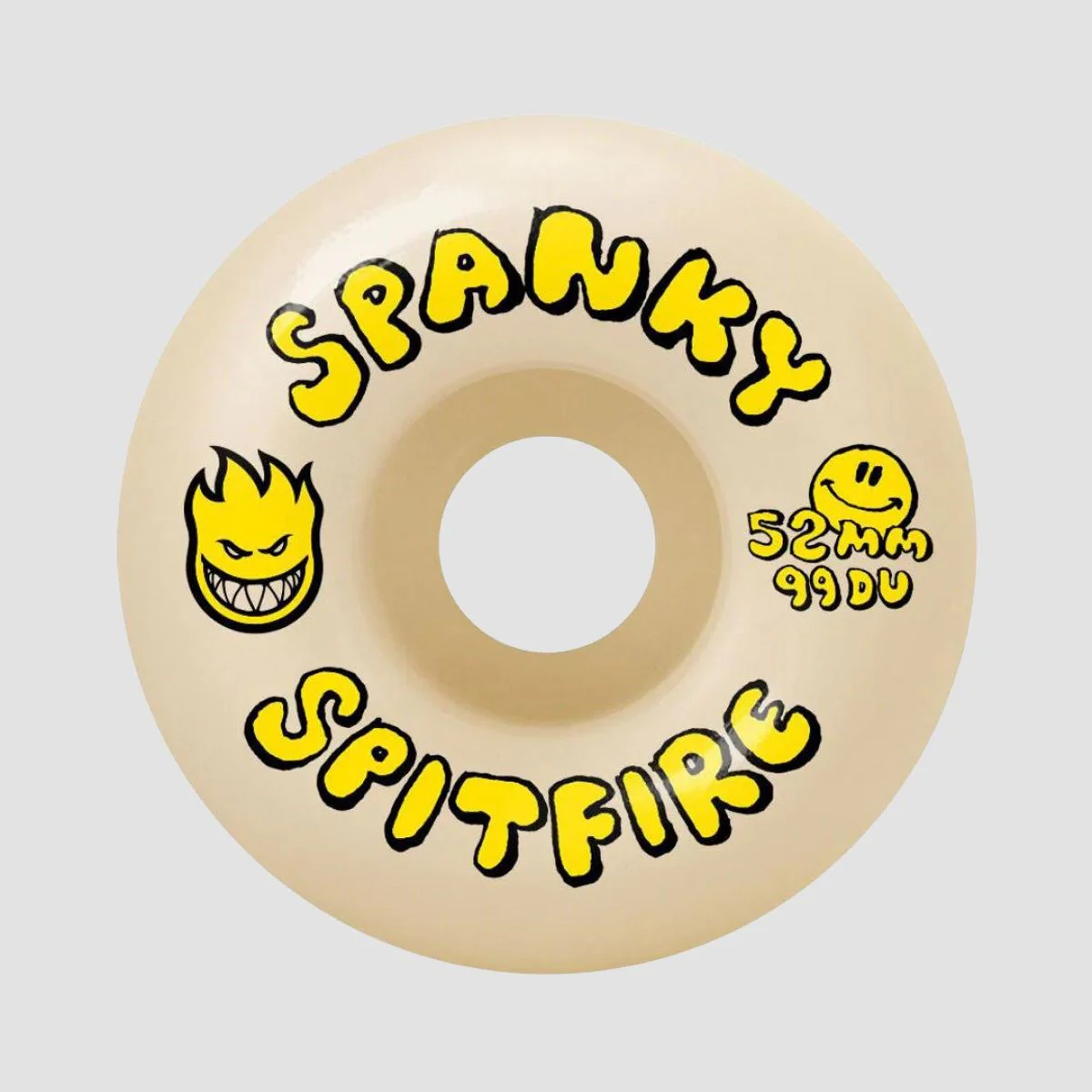 Spitfire Formula Four Spanky Happy Classic 99DU Skateboard Wheels Natural 54mm - Image 2