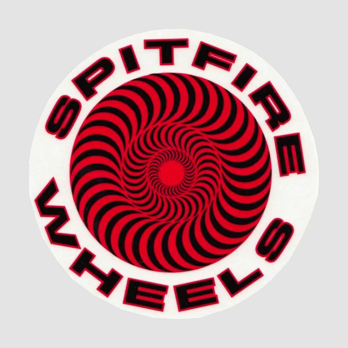 Spitfire Large Swirl Sticker Red 190mm